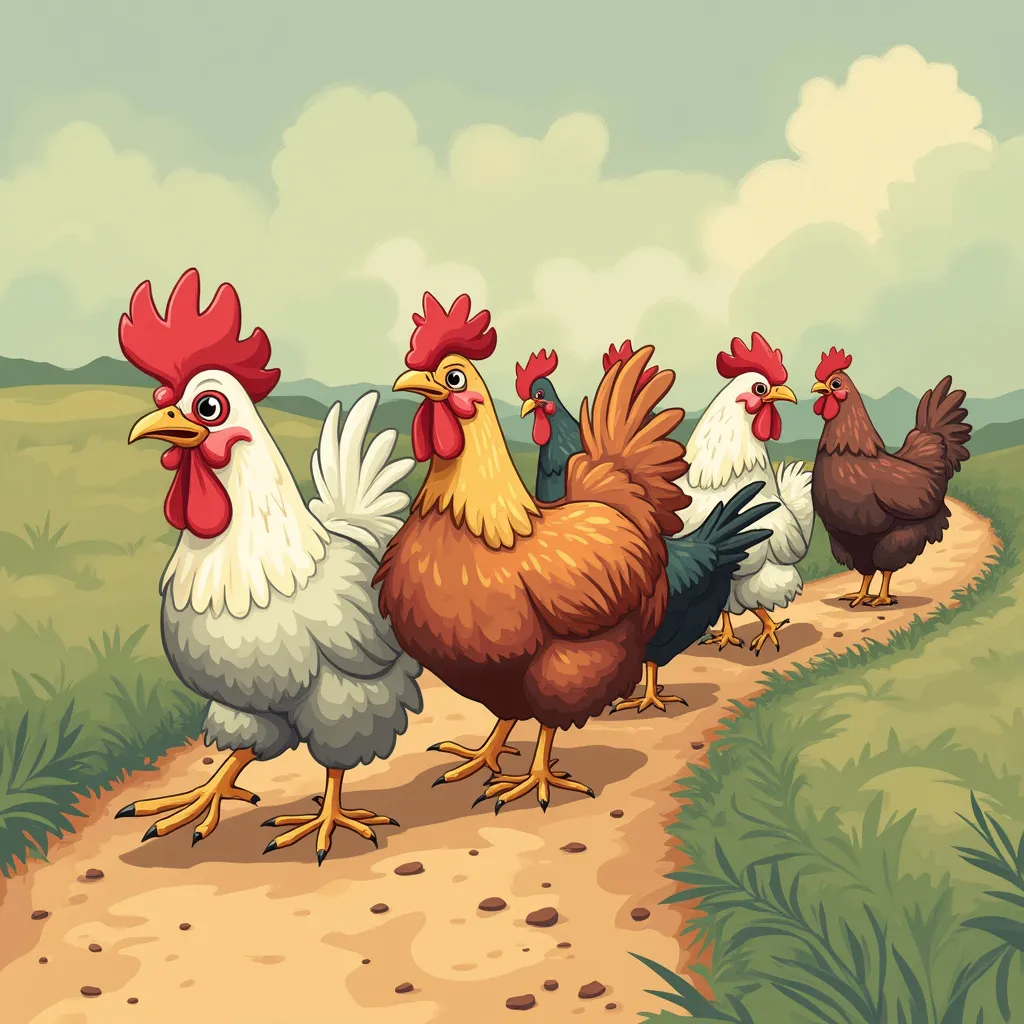 Community Icon - Chickens sharing a road